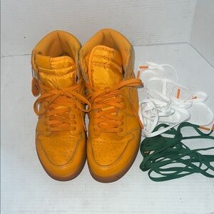 Jordan 1 High Gatorade Orange Peel with extra laces